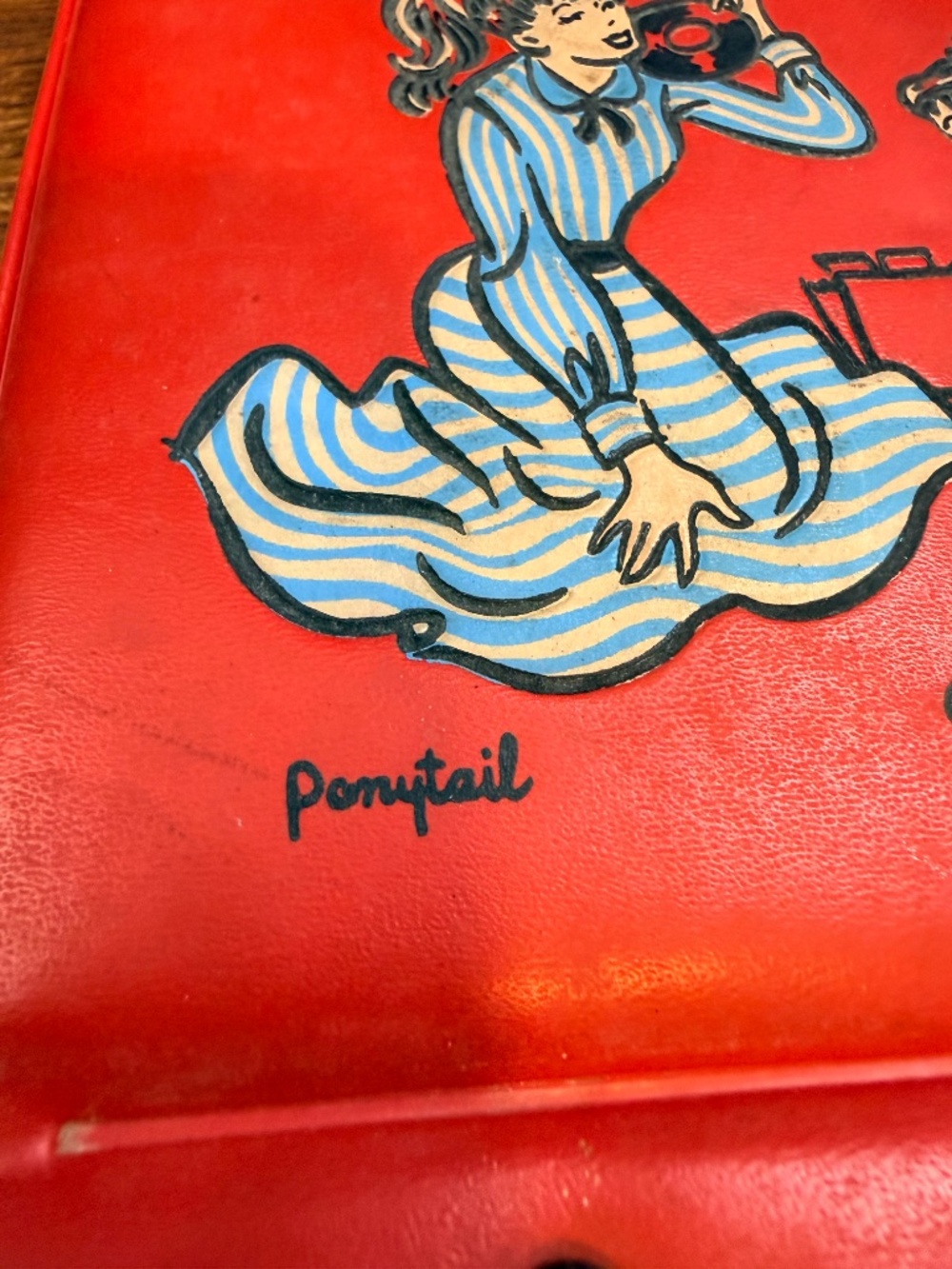 1950s PONYTAIL Tune Tote 45RPM Record Case Filled with Records - Picture 8 of 15